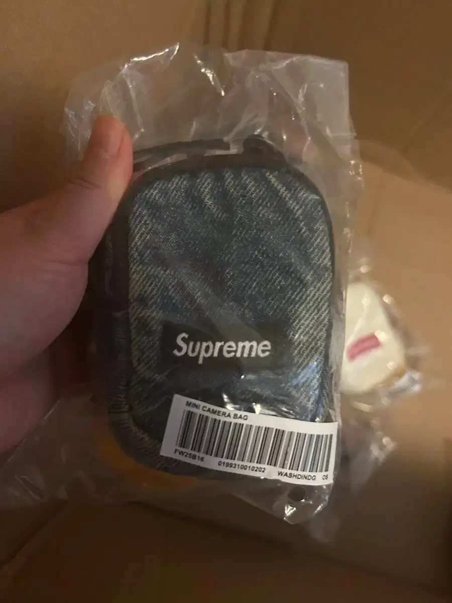 シュプリームデニムミニユーティリティバッグブルー、 白い、カモ